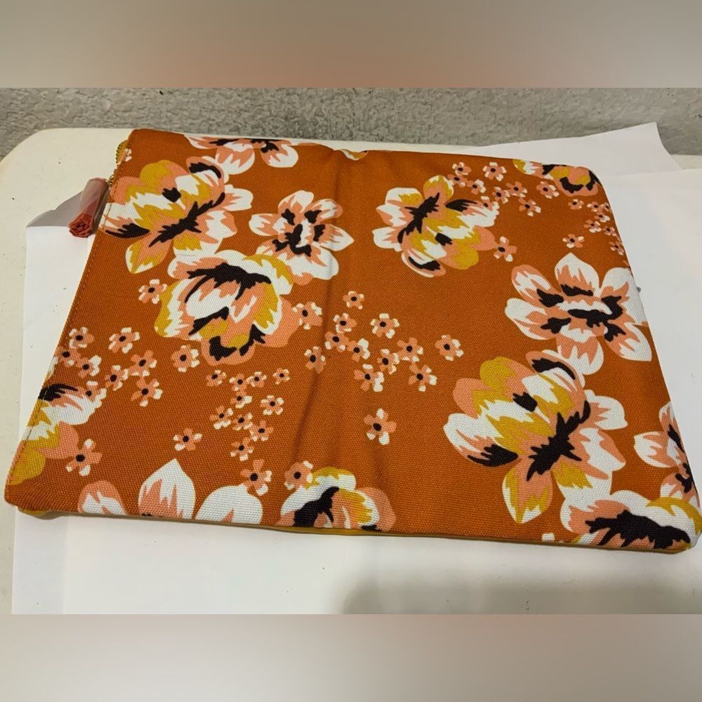 Rachel Pally Clutch or IPad Sleeve in orange  Floral